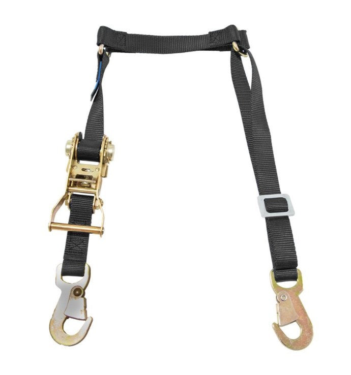 MACS Custom Tie-Downs 111941 Fuel Jug Strap with Flat Snap Hooks, 1 Inch Wide, 10 Feet Long, 2,880 lb Capacity, Black Nylon Webbing
