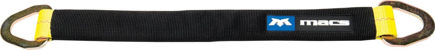 MACS Custom Tie-Downs Axle Strap 24 Inch Length, 2 Inch Wide, 10,000 lb Capacity with Sleeved Polyester and Delta Rings