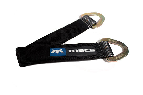 MACS Custom Tie-Downs Axle Strap 2 Inch x 40 Inch with 10,000 lb Capacity and Polyester Sleeved Construction