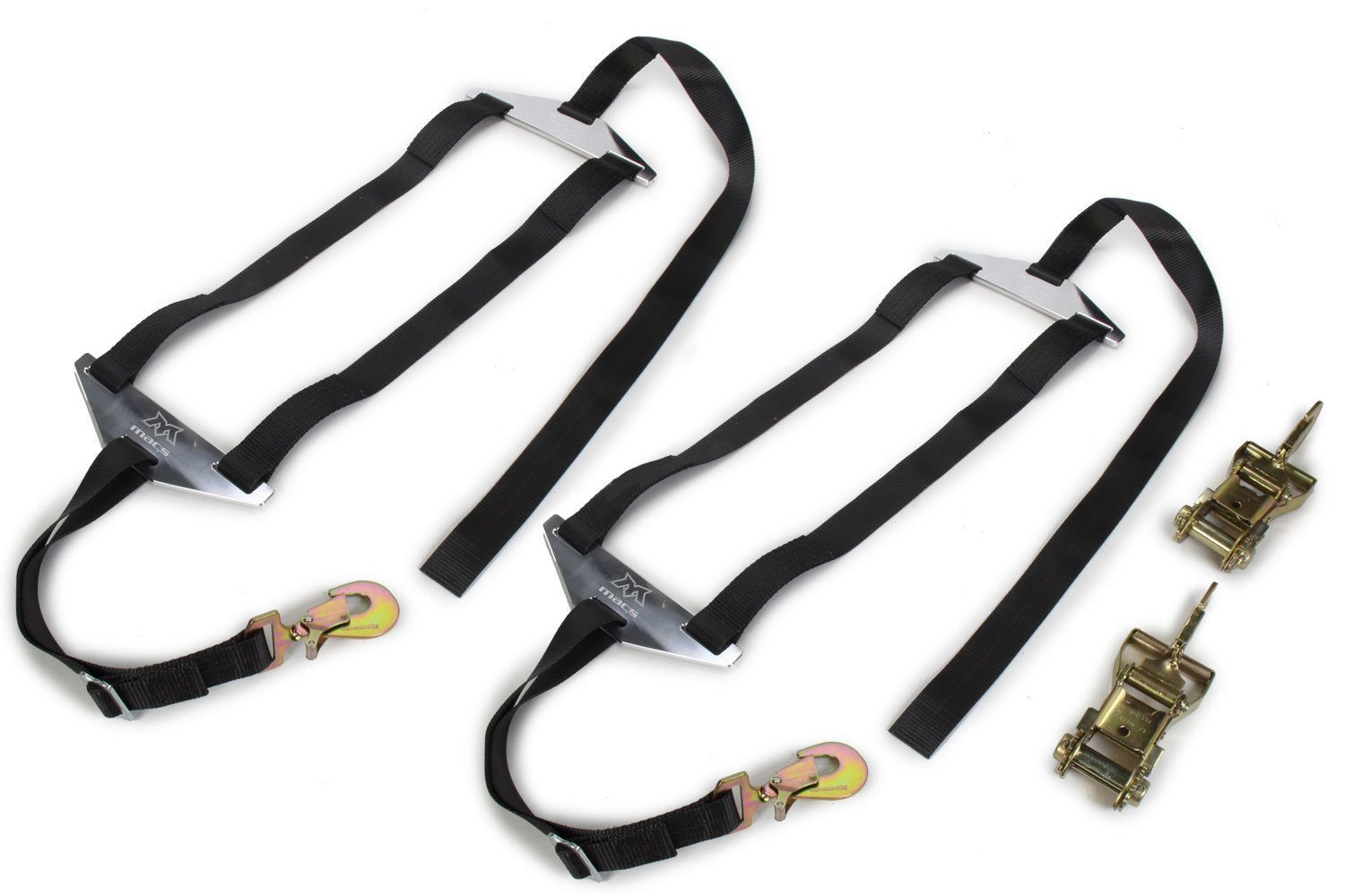 MACS Custom Tie-Downs MTD121834 Dragster Rear Wheel Net Pair with Webbing and Twisted Snap Hooks