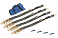 MACS Custom Tie-Downs 511118 Four 2 x 8 ft Direct Hook Combination Ratchet Straps with Gear Bag