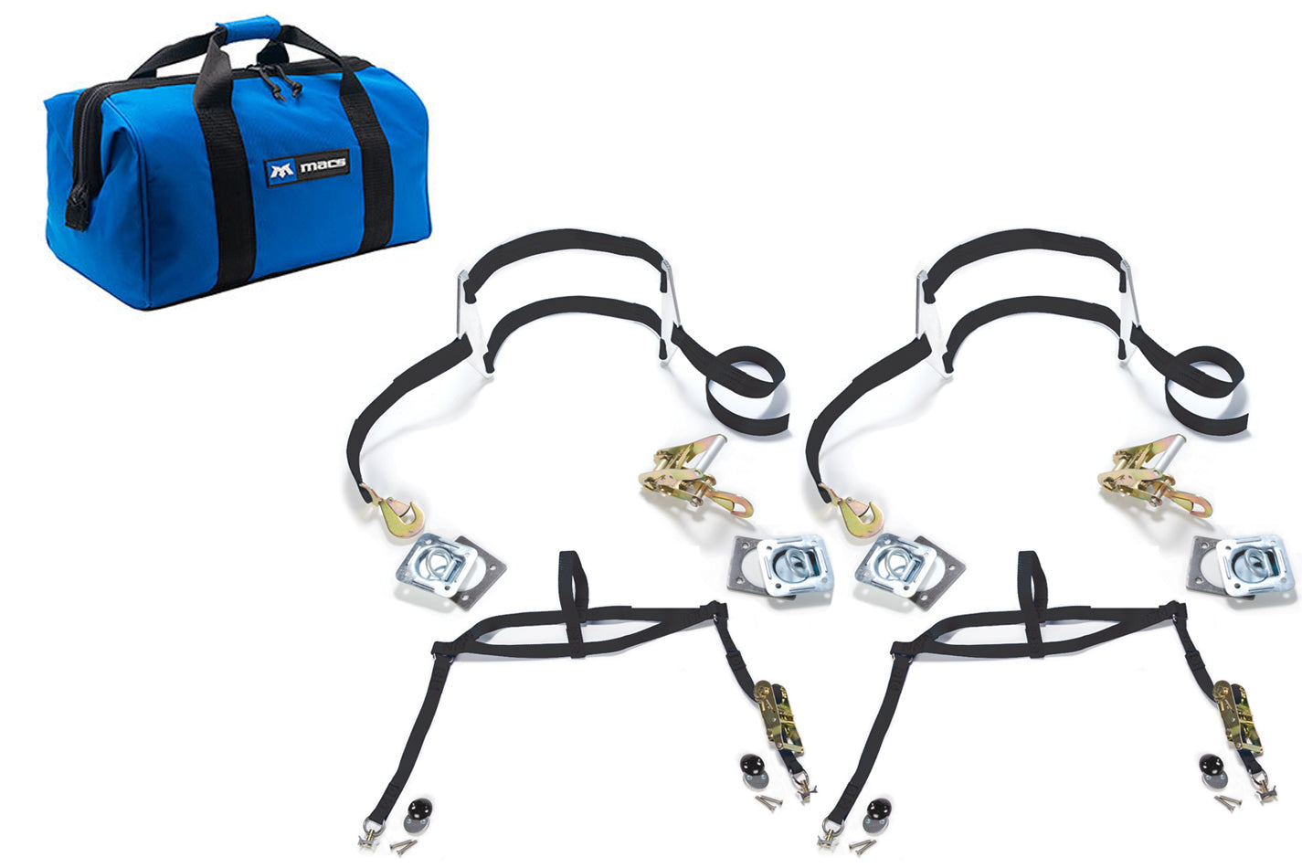 MACS Custom Tie-Downs 511390 Drag Pack Complete Kit for Dragster Security
