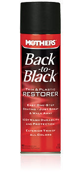 Mothers Back To Black Restorer Aerosol 10 oz for Exterior Plastic and Vinyl Trim