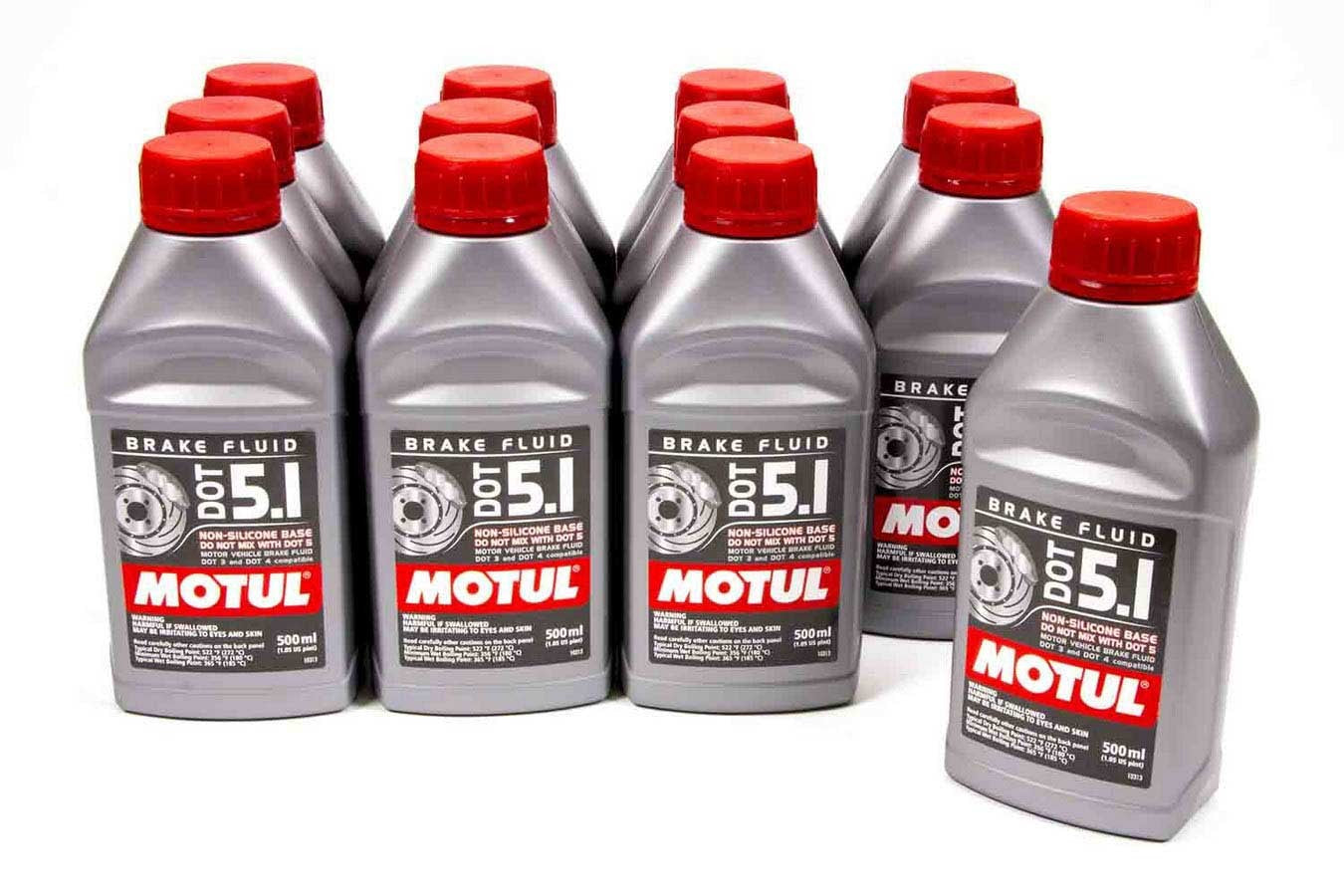 Motul USA Brake Fluid DOT 5.1 Synthetic 500 ml - Set of 12