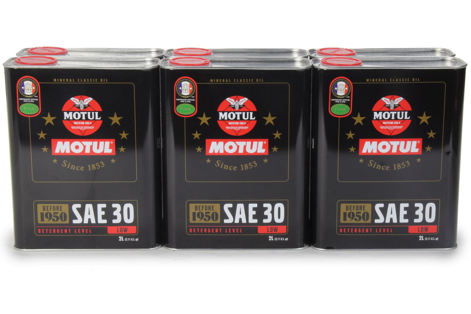 Motul USA 104509 Classic SAE 30W Motor Oil, 2 Liter Can, Set of 6