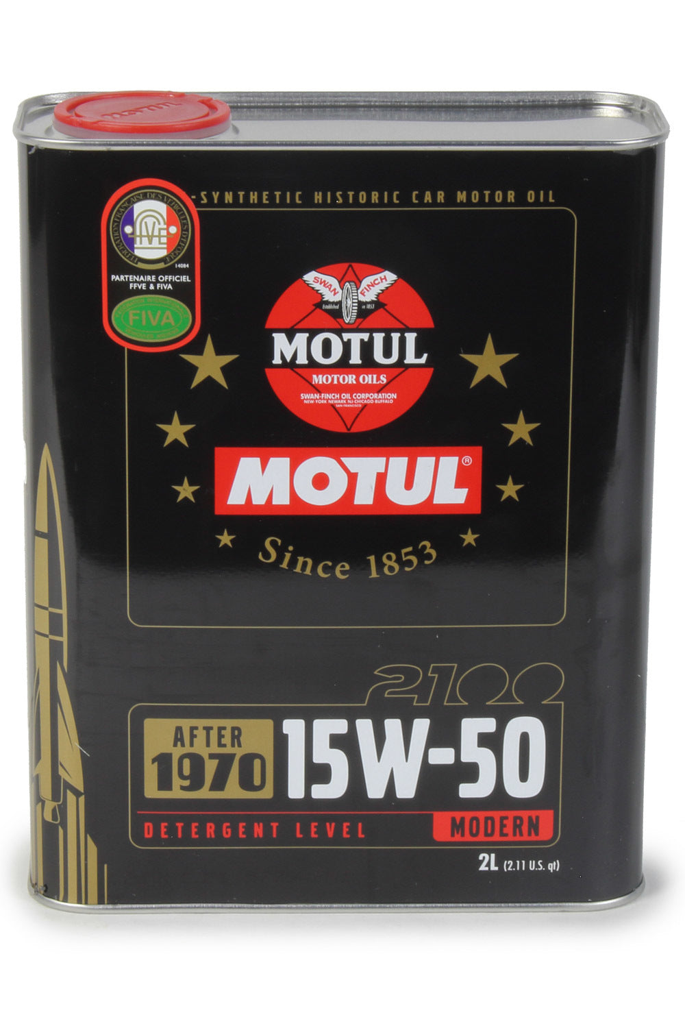 Motul USA MTL104512 2100 Classic 15W50 Semi-Synthetic Motor Oil, 2 Liters