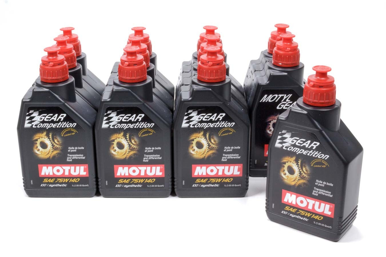 Motul USA Gear Comp 105779 75W140 Synthetic Gear Oil with Limited Slip Additive, 1 Liter Bottle, Pack of 12