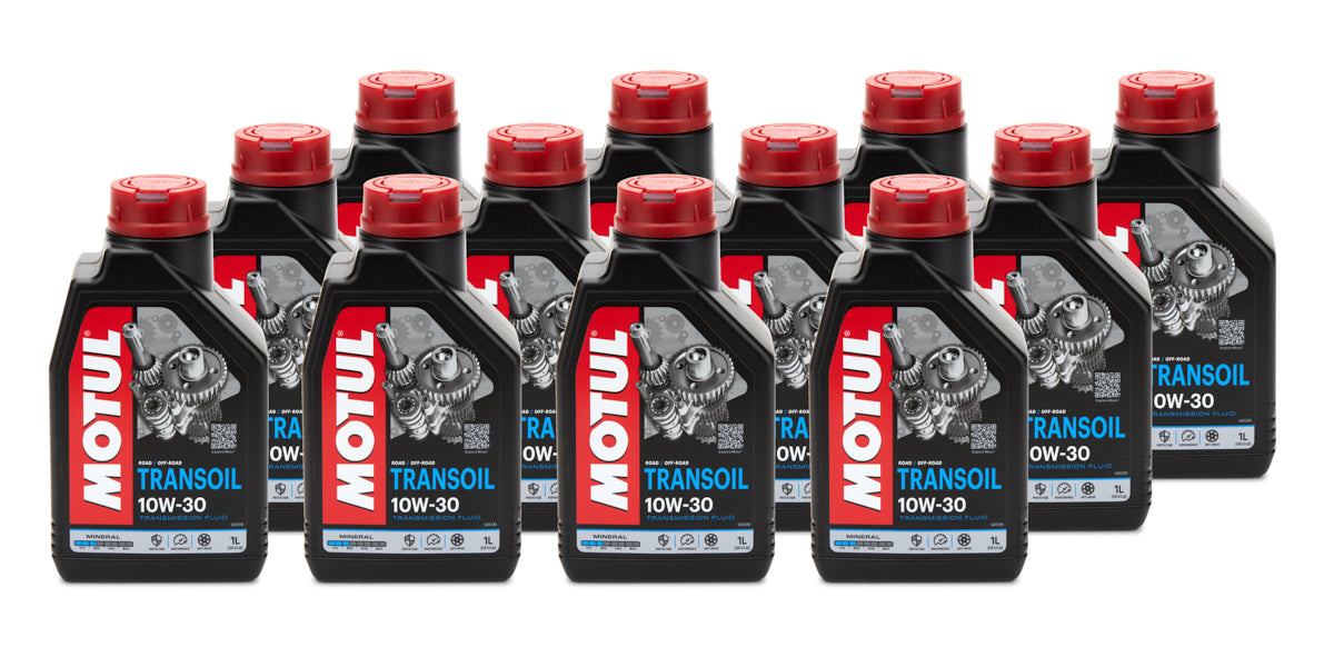 Motul USA Transoil 10W30 Manual Transmission Fluid, 1 Liter Bottles, Set of 12