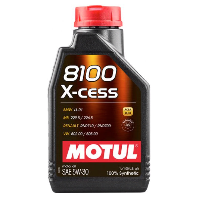 Motul USA MTL108944 8100 X-Cess 5W-30 Synthetic Motor Oil, 1 Liter Bottle