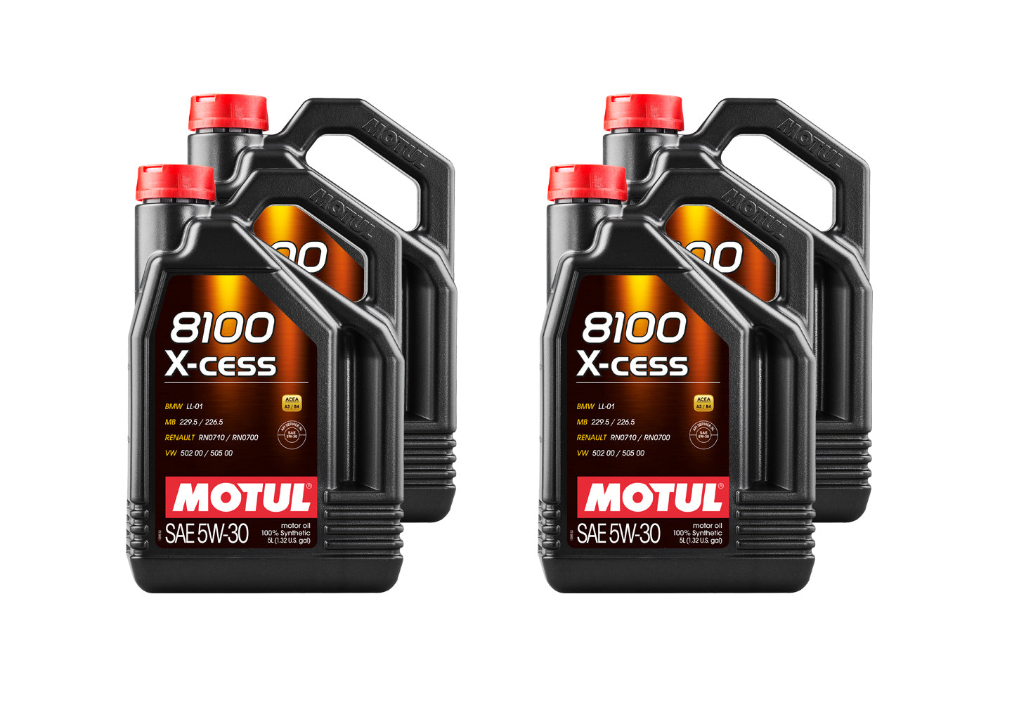 Motul USA 108946 8100 X-Cess 5W-30 Synthetic Motor Oil 20 Liter Set