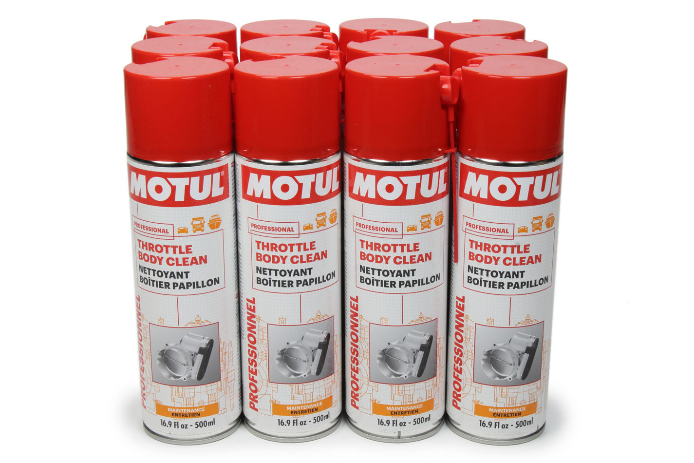 Motul USA Throttle Body Clean 109615 Aerosol Spray, 16.9 oz, Pack of 12