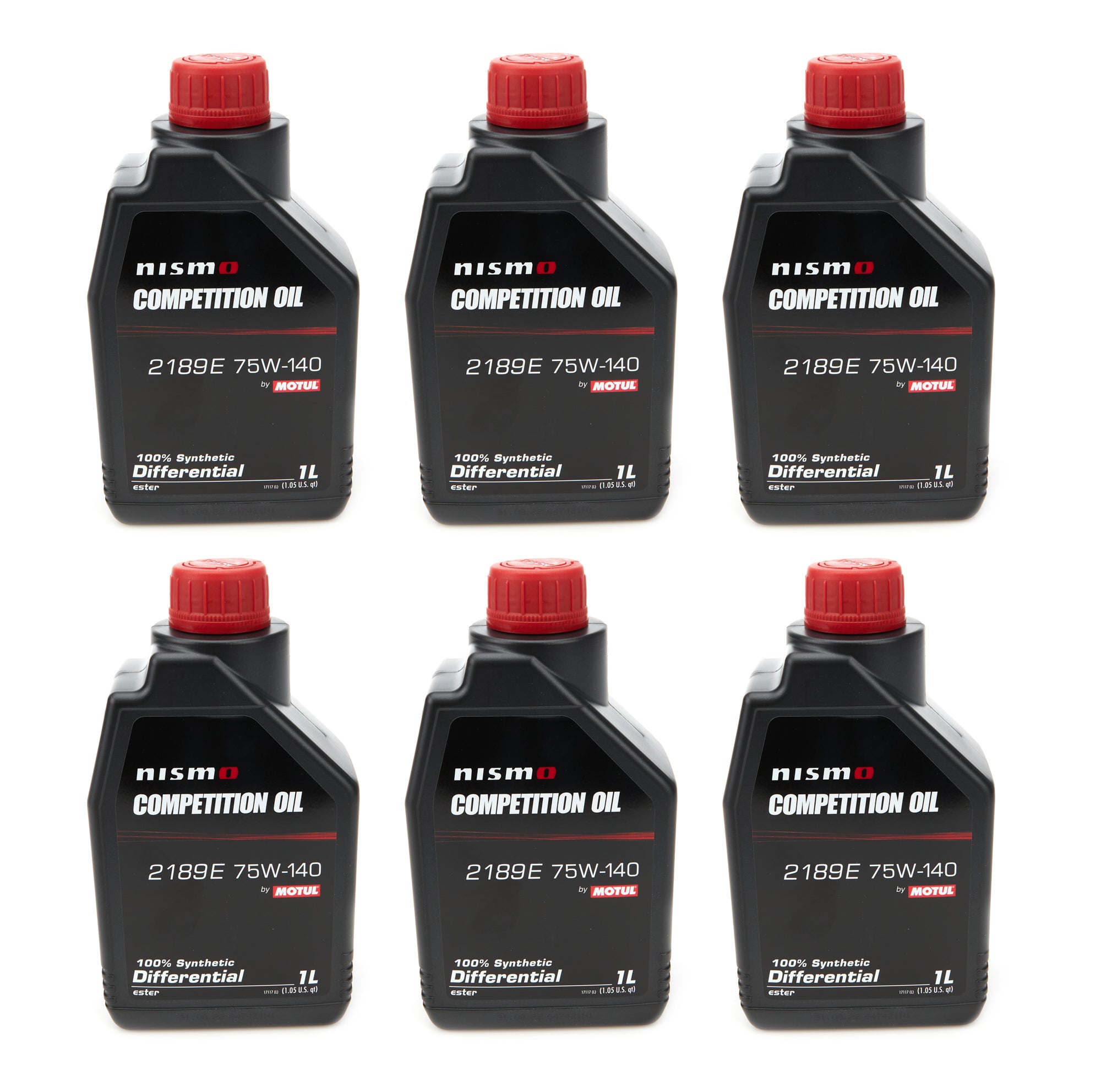 Motul USA Nismo Competition Oil 75W140 Synthetic Gear Oil - 6 Pack of 1 Liter Bottles