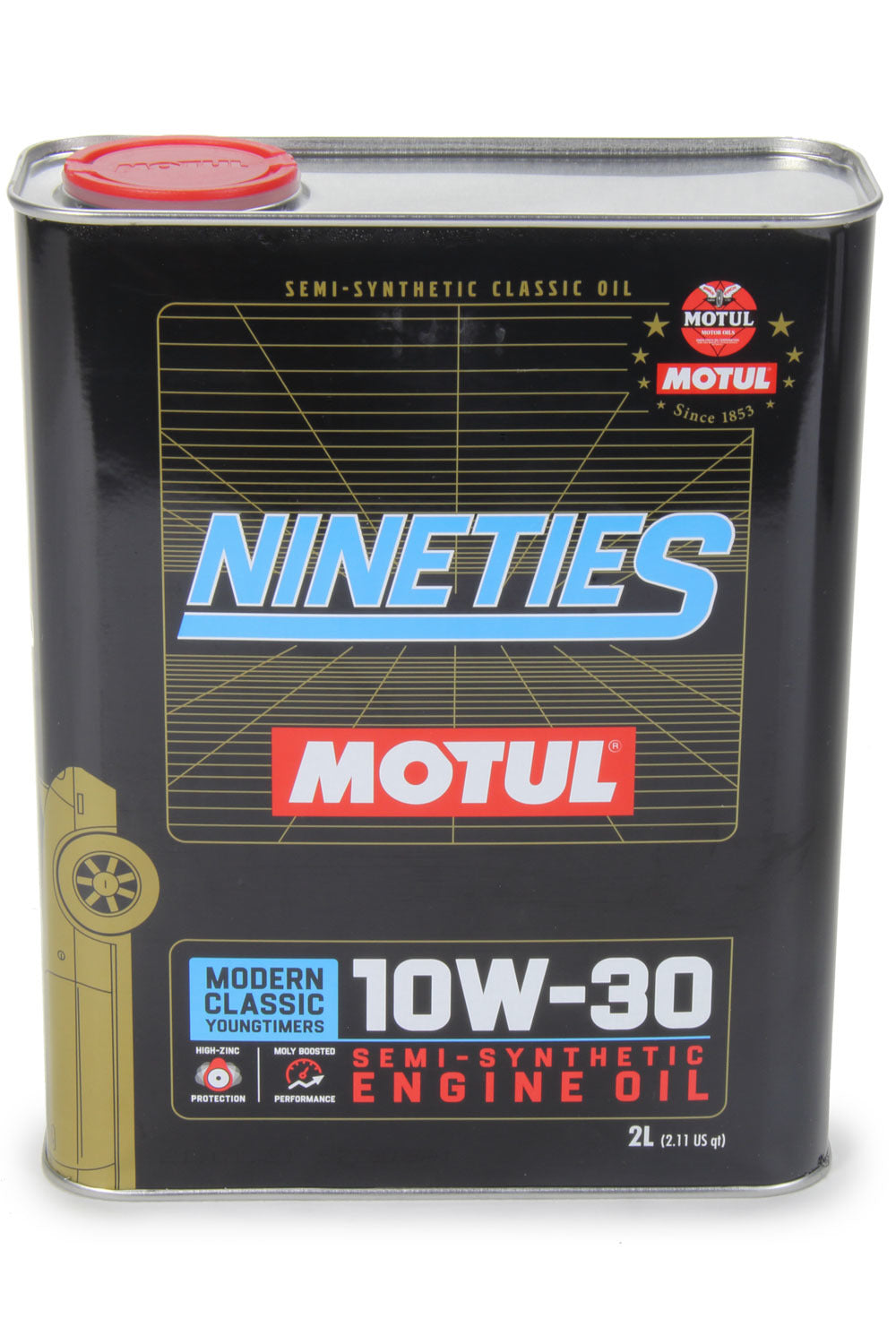 Motul USA MTL110620 Classic Nineties 10W-30 Semi-Synthetic Motor Oil, 2 Liter Can