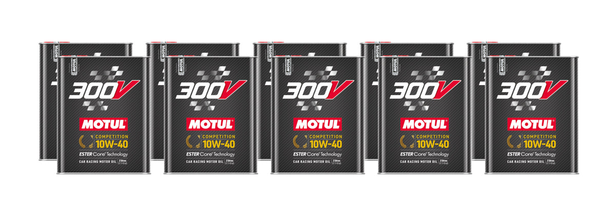 Motul USA 110821 300V Competition 10W-40 Synthetic Motor Oil 2L Bottles (Set of 10)