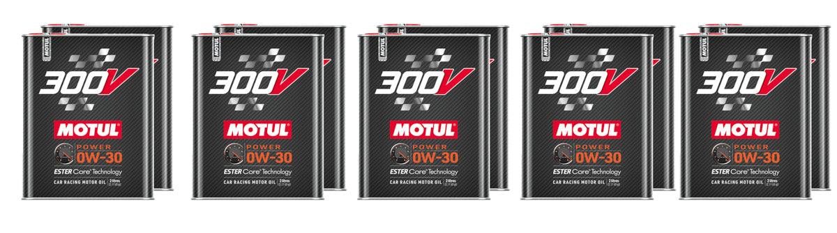 Motul USA 110856 300V Power Synthetic 0W-30 Motor Oil, 2 Liter Bottles, Set of 10