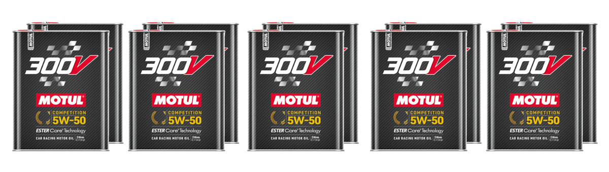 Motul USA 110859 300V Competition 5W50 Synthetic Motor Oil, 2-Liter Bottles, Set of 10
