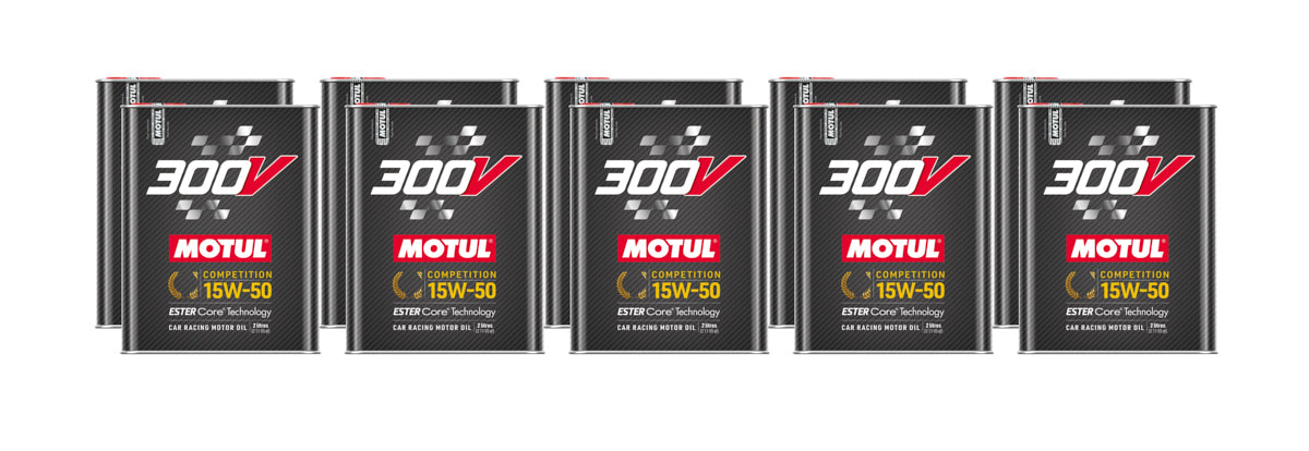 Motul USA 110860 300V Competition Synthetic Motor Oil 15W50 - 2 Liter Bottles, Set of 10