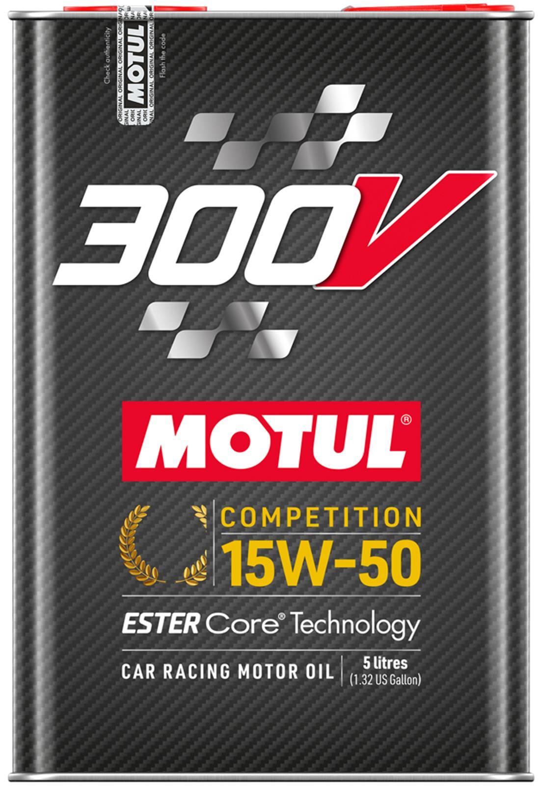 Motul USA 110861 300V Competition 15W50 Synthetic Motor Oil – 4 x 5 Liter Bottles