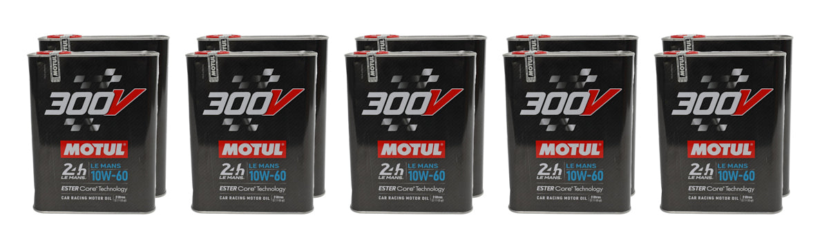 Motul USA 110864 300V Le Mans 10W60 Synthetic Motor Oil, 2-Liter Bottles, Set of 10
