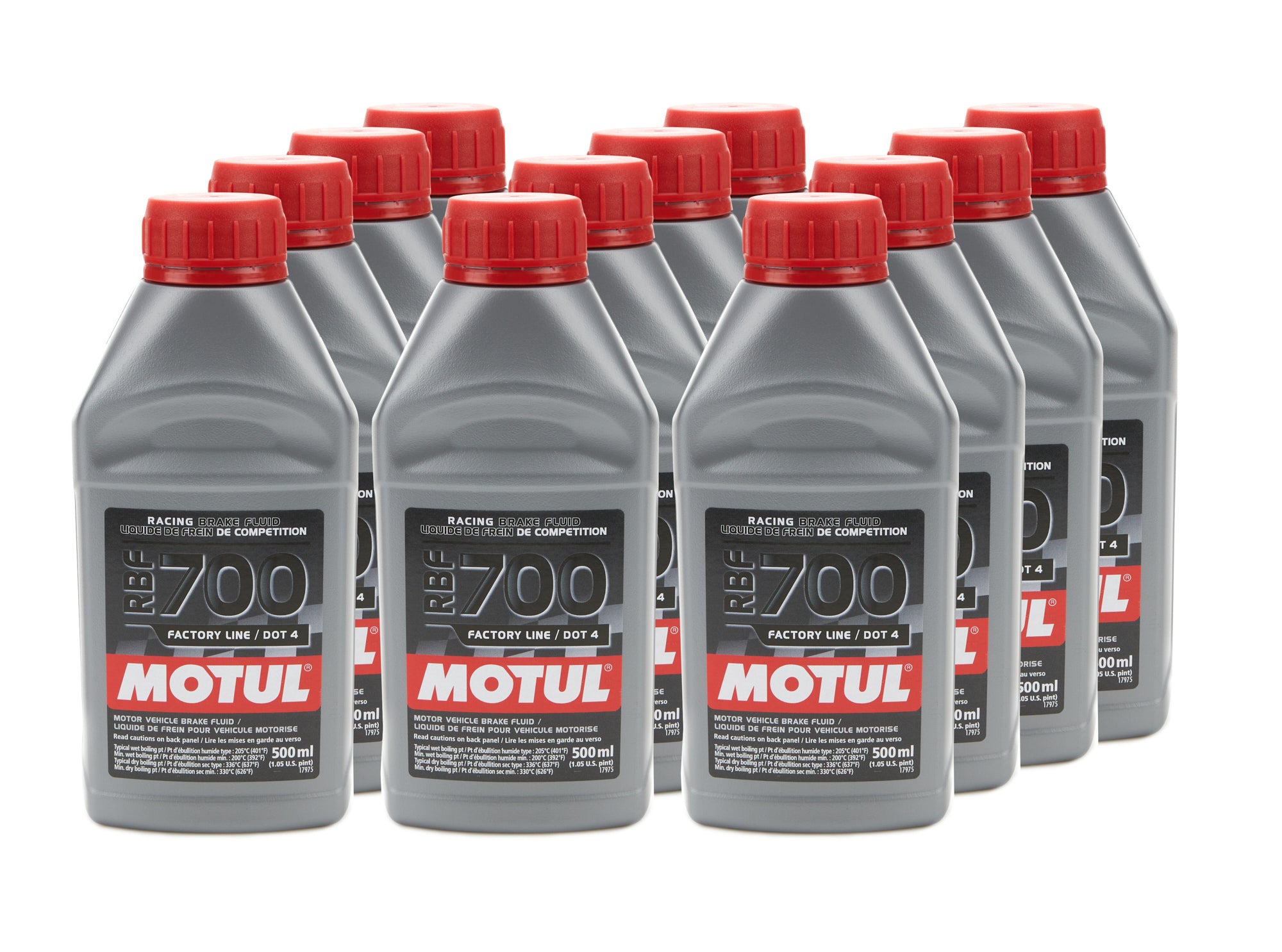 MOTUL USA RBF 700 Brake Fluid DOT 4 Synthetic 500ml Bottle Set of 12