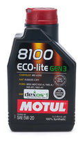 Motul USA MTL111359 8100 Eco-Lite Gen3 5W-20 Synthetic Motor Oil, 1 Liter Bottle