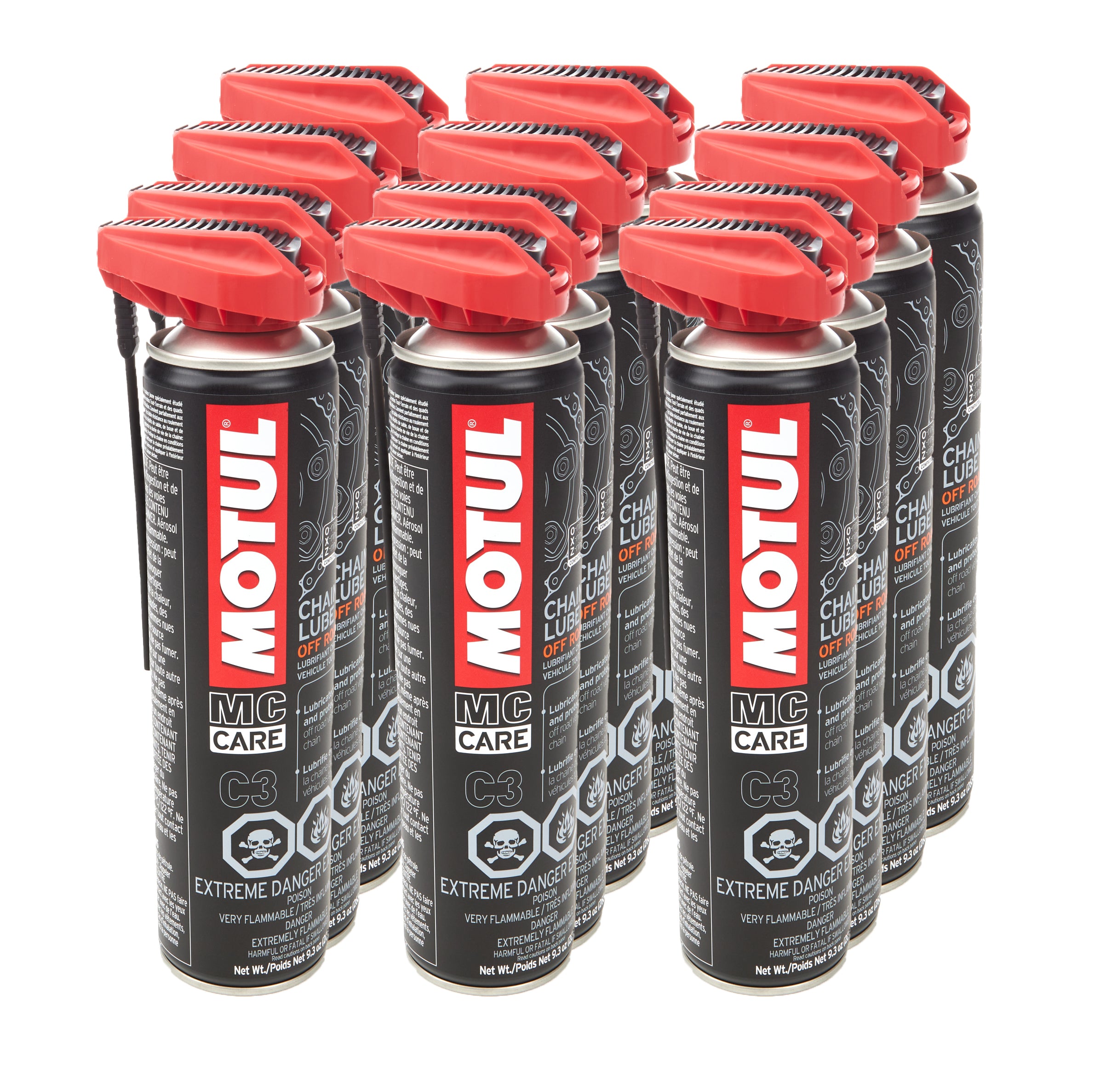 Motul USA C3 Chain Lube Off-Road Aerosol 9.3 oz - Set of 12