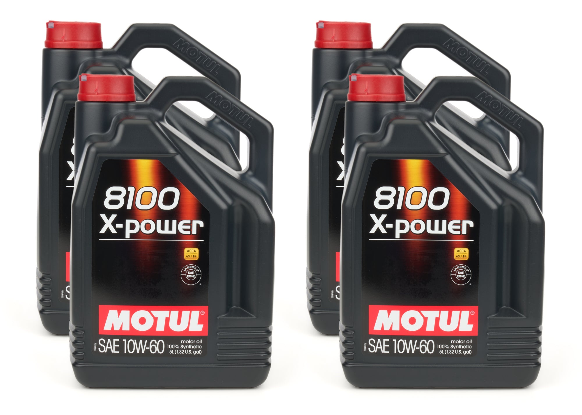 Motul USA 114867-4 8100 X-Power 10W-60 Synthetic Motor Oil 4-Pack, 5 Liter Bottles