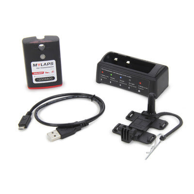 MYLAPS Sports Timing MYL10R810CC Transponder TR2 GO with Lifetime Subscription, Charge Cradle and Vehicle Mount
