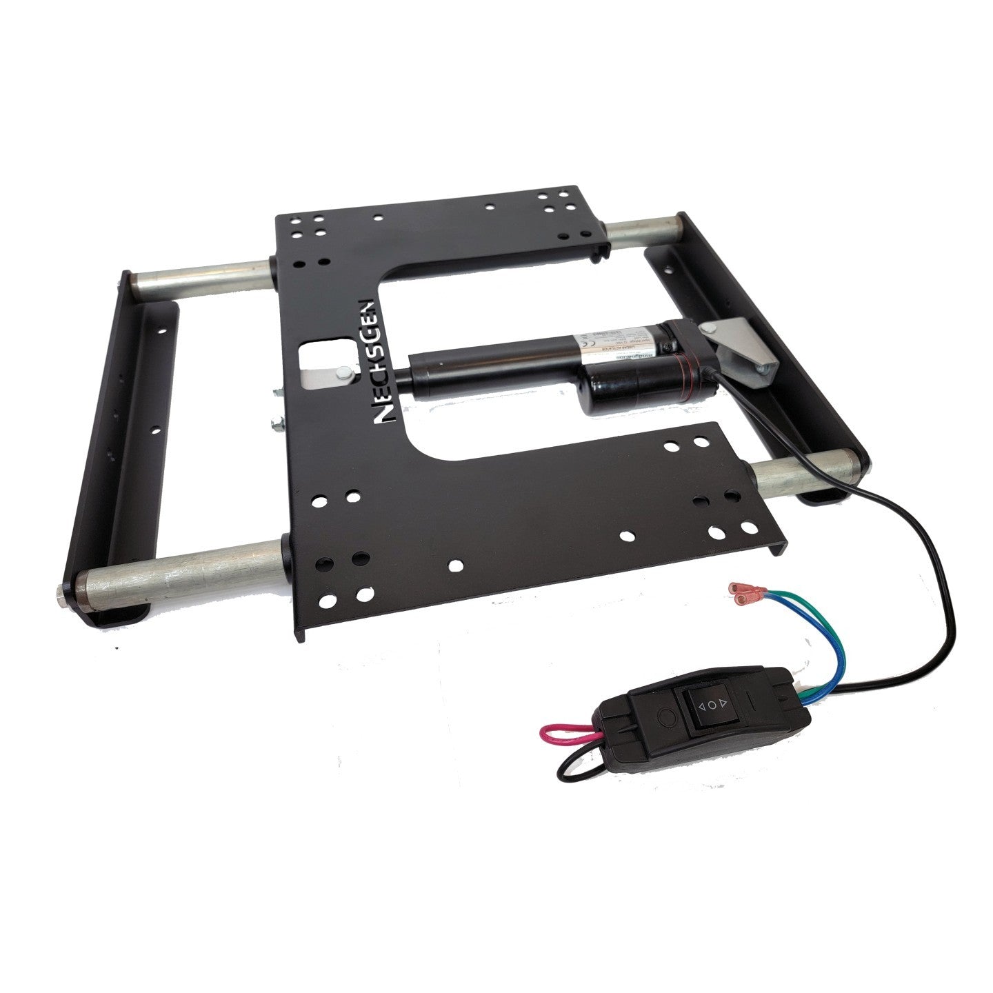 NECKSGEN NG699 PowerSlide Seat Slider Kit with Steel Floor Mount and Black Powder Coat Finish