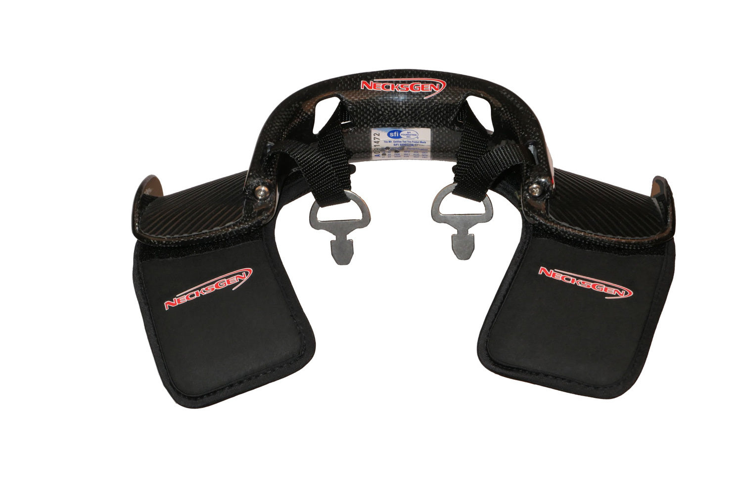 NECKSGEN NG903 Head and Neck Restraint REV2 Carbon Medium 3-inch Harness Kit