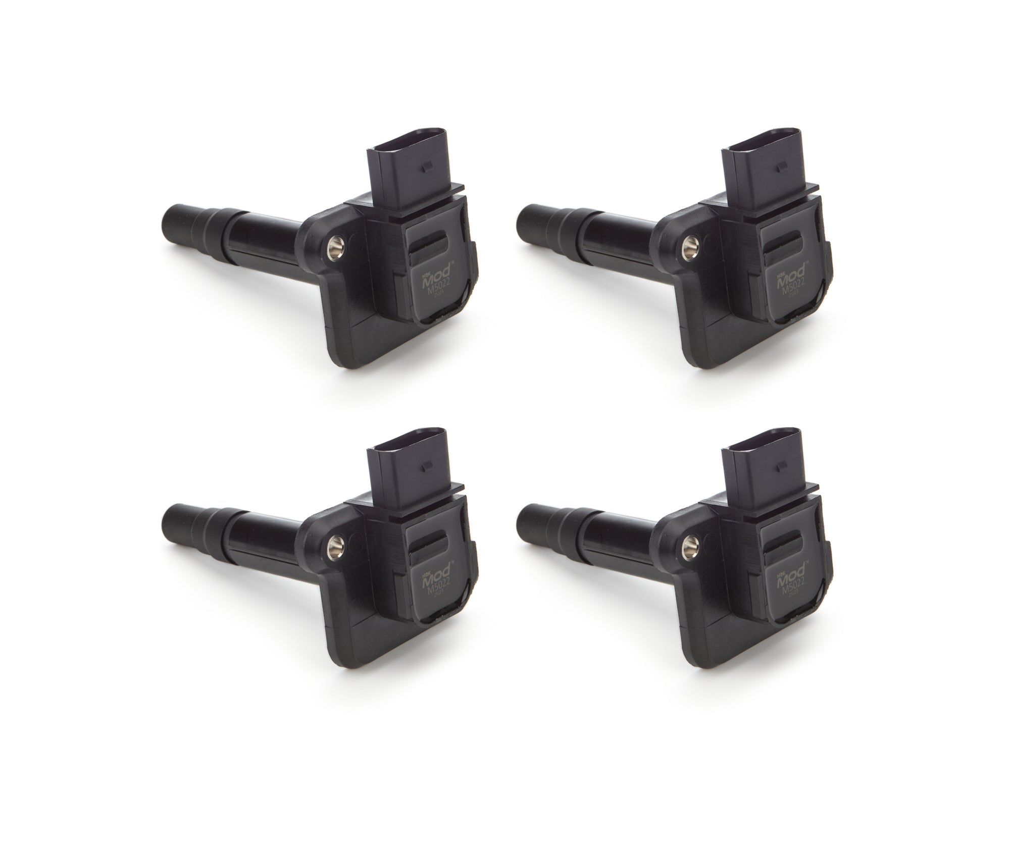 NGK M5022-4 Ignition Coil Pack Set for Audi and Volkswagen, Coil-On-Plug, Black Finish
