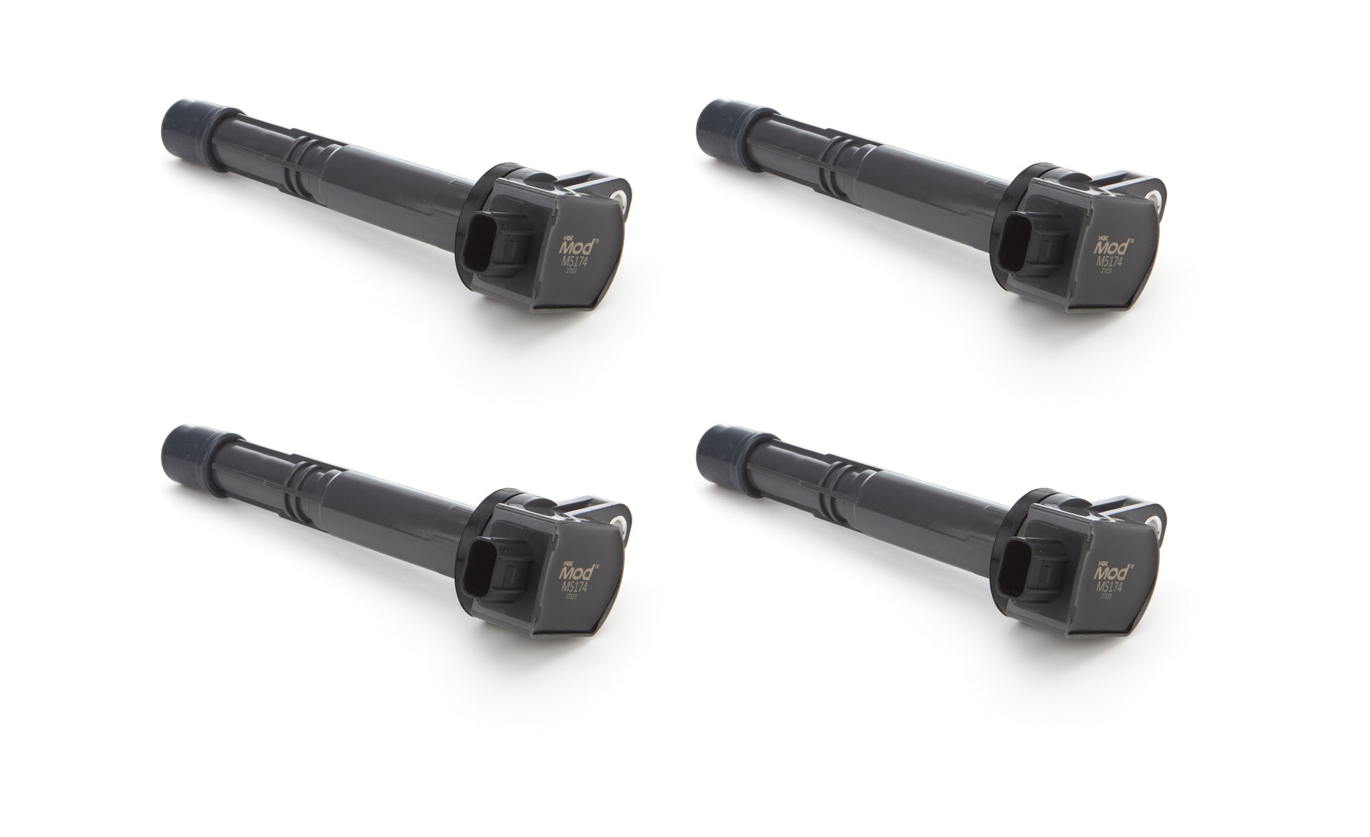 NGK M5174-4 Ignition Coil Pack Set for Honda and Acura Vehicles, Coil-On-Plug Pencil Style, Black Finish