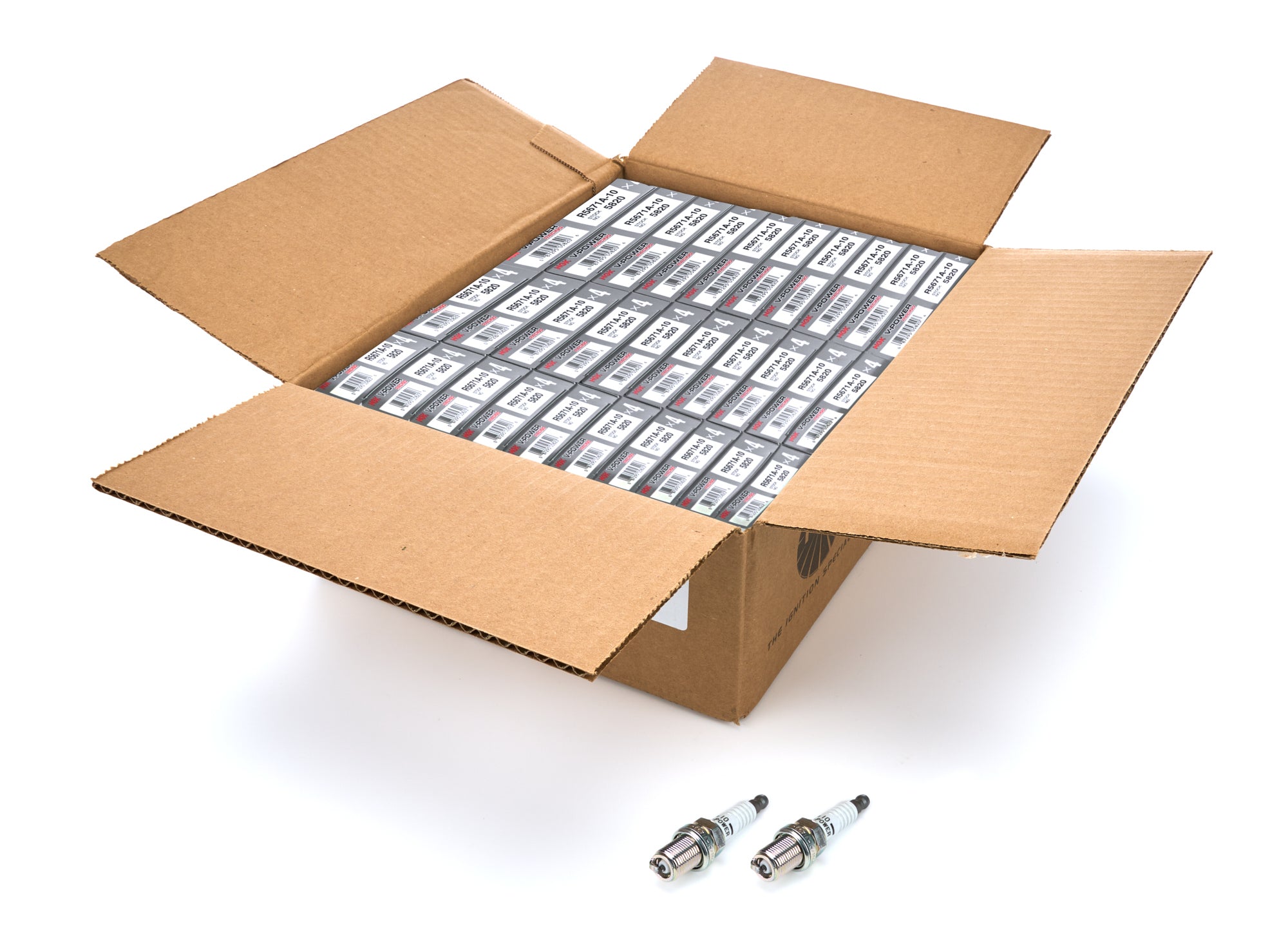 NGK NGK Racing V-Power Spark Plug Set of 120 - 14 mm Thread, Gasket Seat, Non-Resistor