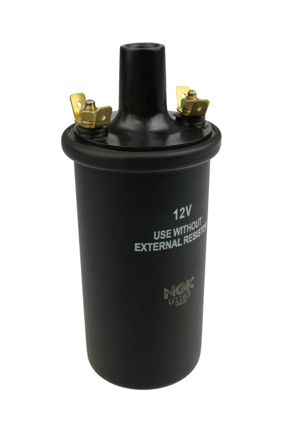 NGK U1163 Ignition Coil for 12V Vehicles with Oil Filled Canister and 4 Male Blade Terminals
