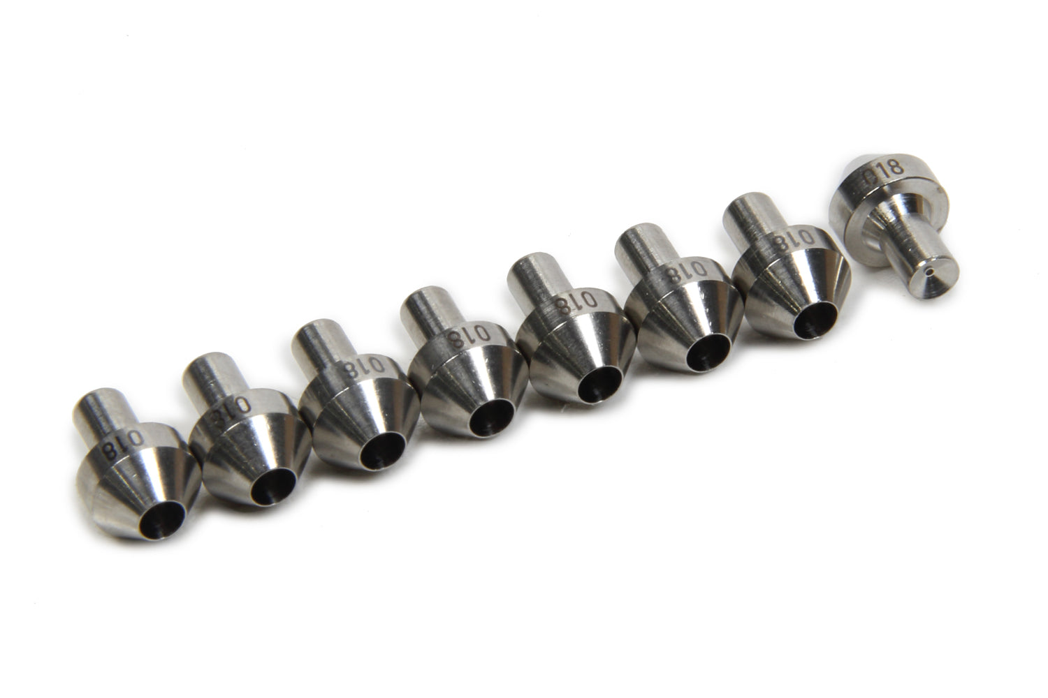 Nitrous Oxide Systems S/S Flare Jets Part Number 13760-18-8, 0.018 Inch ID Stainless Steel Set of 8
