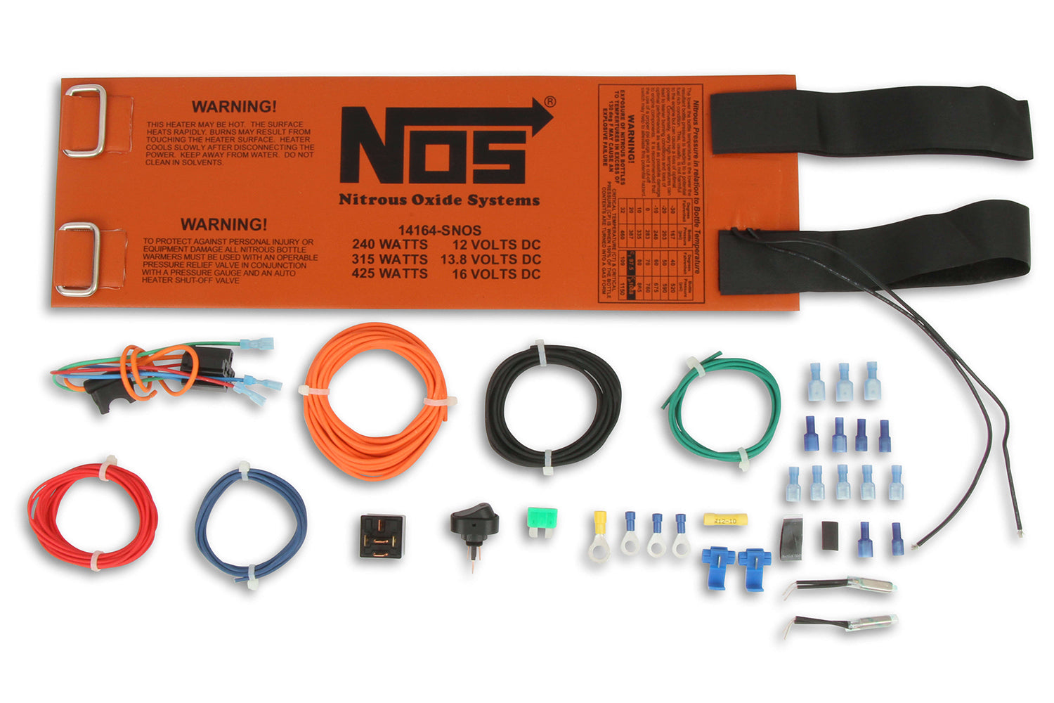 Nitrous Oxide Systems 14164NOS 10 lb Bottle Warmer with Thermostatic Control, 12V, Orange Finish