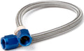 Nitrous Oxide Systems 15210NOS Teflon Hose Assembly -4AN x 12 Inch Braided Stainless Steel with Blue Fittings