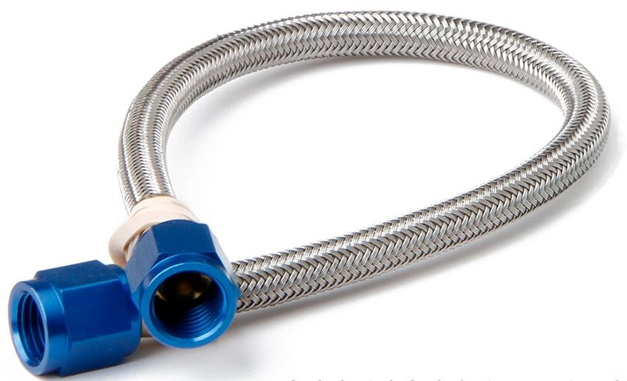 Nitrous Oxide Systems 15250NOS 4AN Braided PTFE Nitrous Hose - 48 Inches with Blue Fittings
