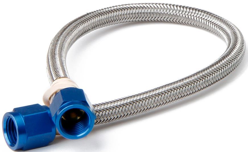 Nitrous Oxide Systems 15260NOS 4AN 6ft. Braided Stainless Nitrous Hose with Blue Fittings