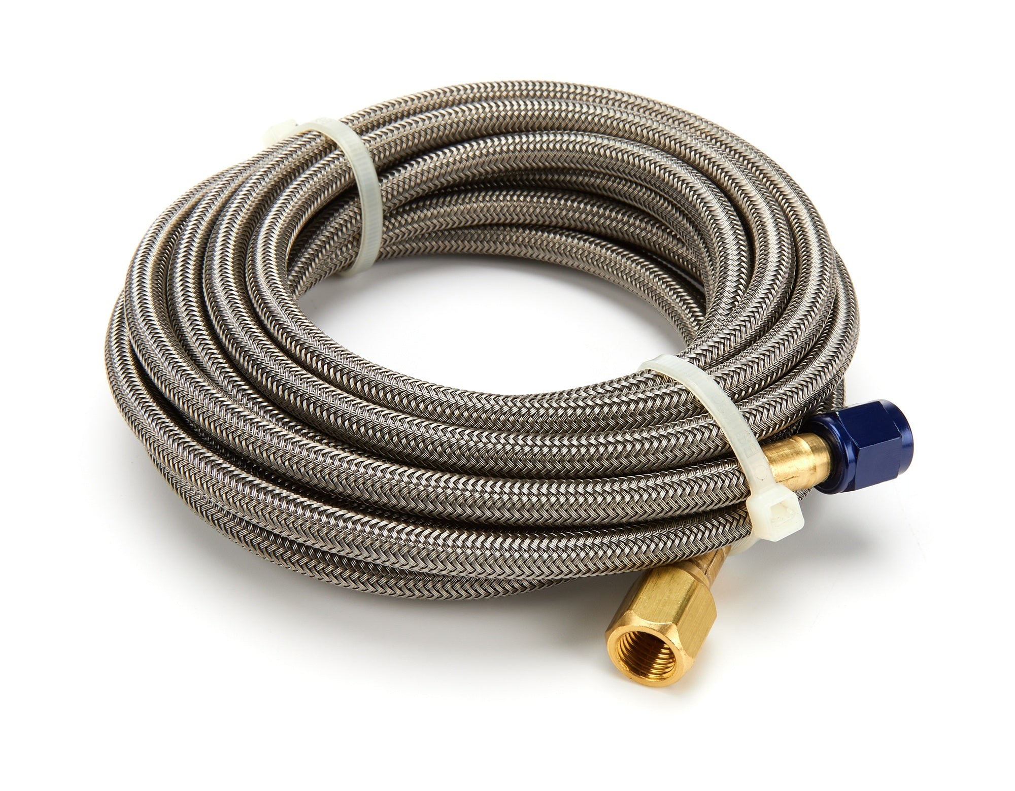 Nitrous Oxide Systems 15295NOS 14' Blue Line Braided Stainless Steel PTFE Nitrous Hose with 4AN Fittings