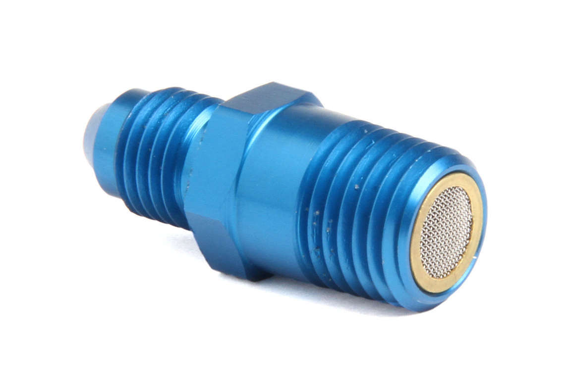 Nitrous Oxide Systems 15560NOS Straight Nitrous Oxide Filter Adapter, 4 AN Male to 1/4 Inch NPT Male, Aluminum Blue Anodized