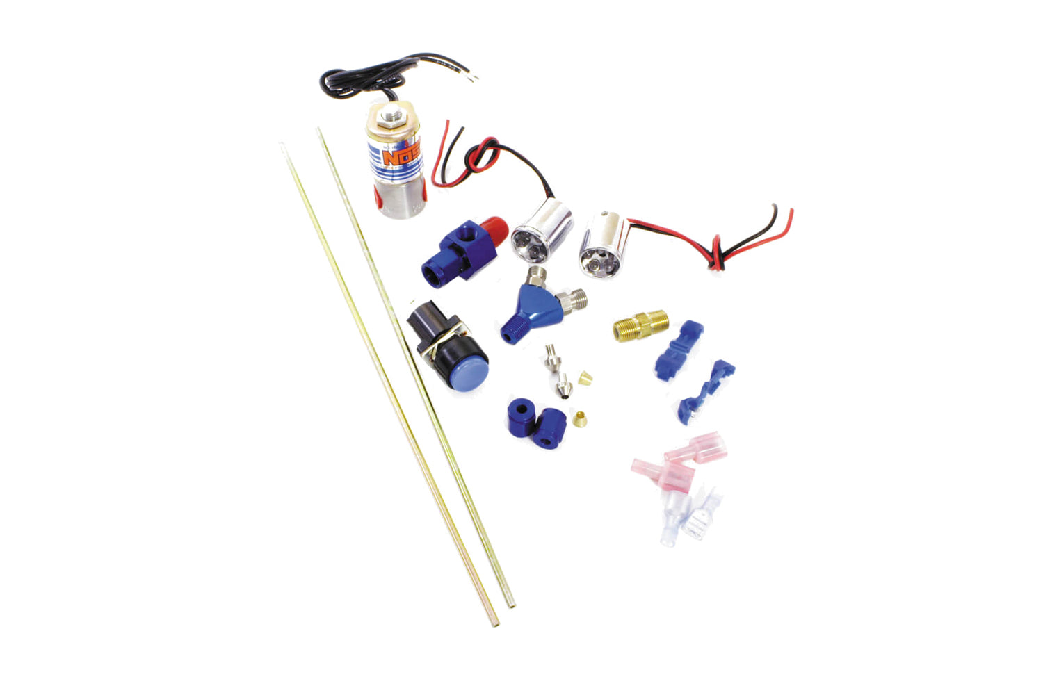 Nitrous Oxide Systems Ntimidator Dual LED Purge Kit with Blue Illumination and 4AN Hose