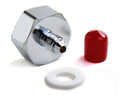 Nitrous Oxide Systems 16220NOS 4AN Nut Adapter, Brass, Chrome, Straight, Standard Bottle to 4AN Male