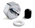 Nitrous Oxide Systems 16230NOS Brass Straight Nut Adapter for 6 AN Male Bottle, Chrome Finish