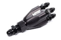 Nitrous Oxide Systems 16752NOS Showerhead Distribution Block with Fittings, Aluminum, Black Anodized, 6 AN Male Inlet, Four 4 AN Male Outlets