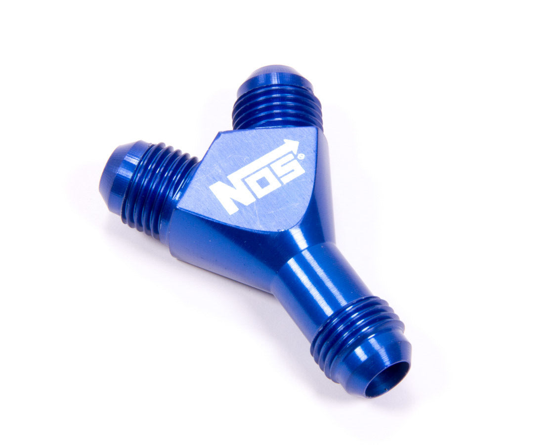 Nitrous Oxide Systems 17835NOS 6AN Y Fitting with Dual Outlets and Aluminum Construction