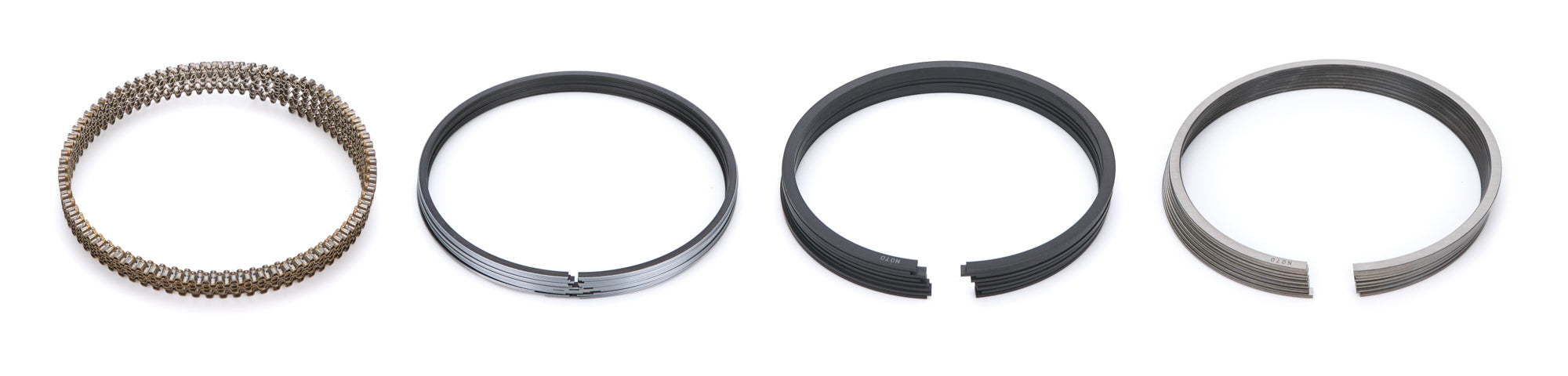 NPR Piston Rings 20-GNHM4130K8 Performance V8 Piston Ring Set, 4.130 Inch Bore, Steel, Nitride Finish