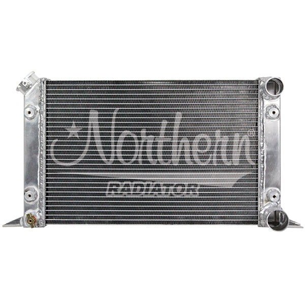 Northern Radiator 204112 Aluminum Radiator Race Pro Scirocco Style, 21.5 Inches Width by 12.625 Inches Height, Passenger Side Inlet and Outlet, Natural Finish