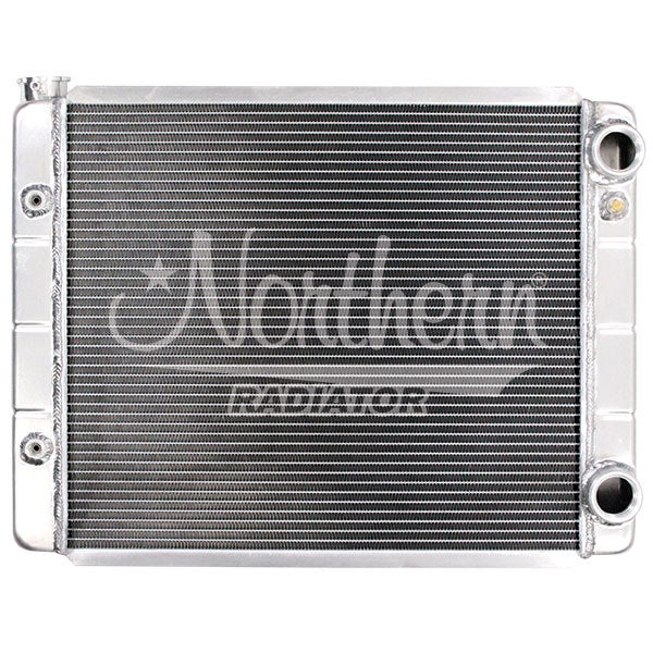 Northern Radiator 204128 Race Pro Dual Pass Radiator for GM LS-Series Engines, 25.375 x 19.625 Inches, Aluminum Natural Finish
