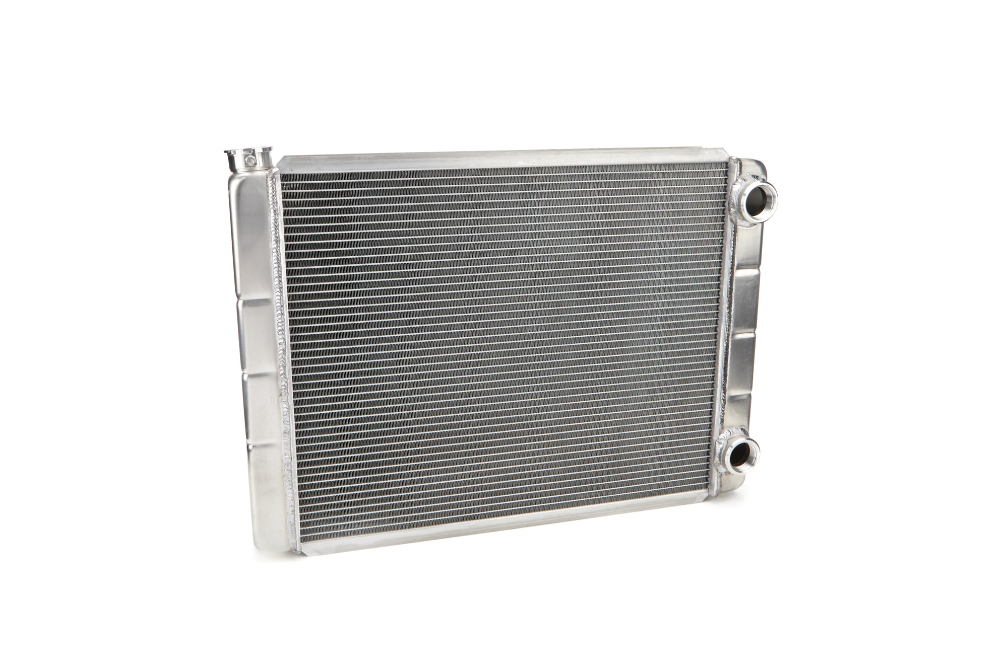 Northern Radiator 204134 Dual Pass Radiator with Passenger Side Inlet, 27.125 in W x 19.625 in H, Aluminum, Natural Finish